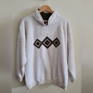 Vtg Art Unlimited Pullover Sweatshirt, Unisex   Size Large, Oatmeal Flecked